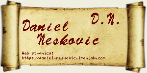 Daniel Nešković vizit kartica
